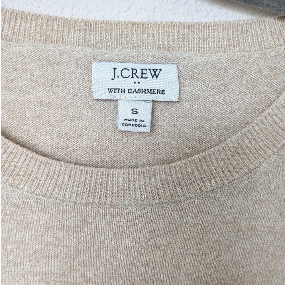 J.Crew Cotton Cashmere Sweater Crewneck Puff‎ Sleeve Women's Small - Picture 3 of 7